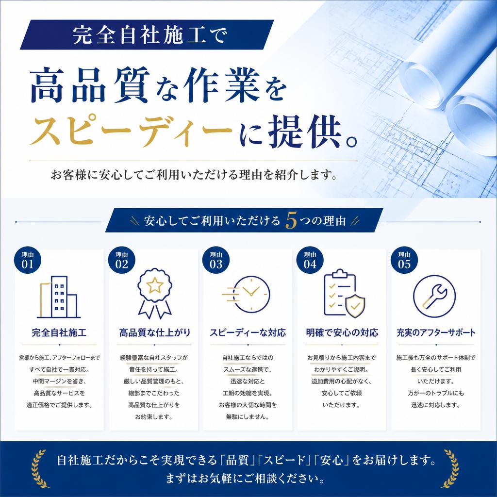 安心・安全の高品質施工