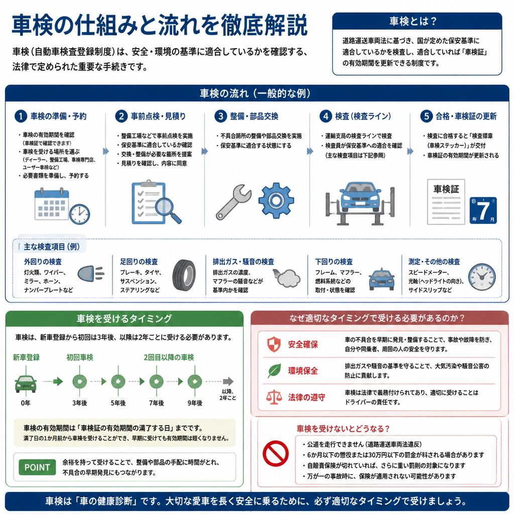 2. 車検の重要性とその流れ