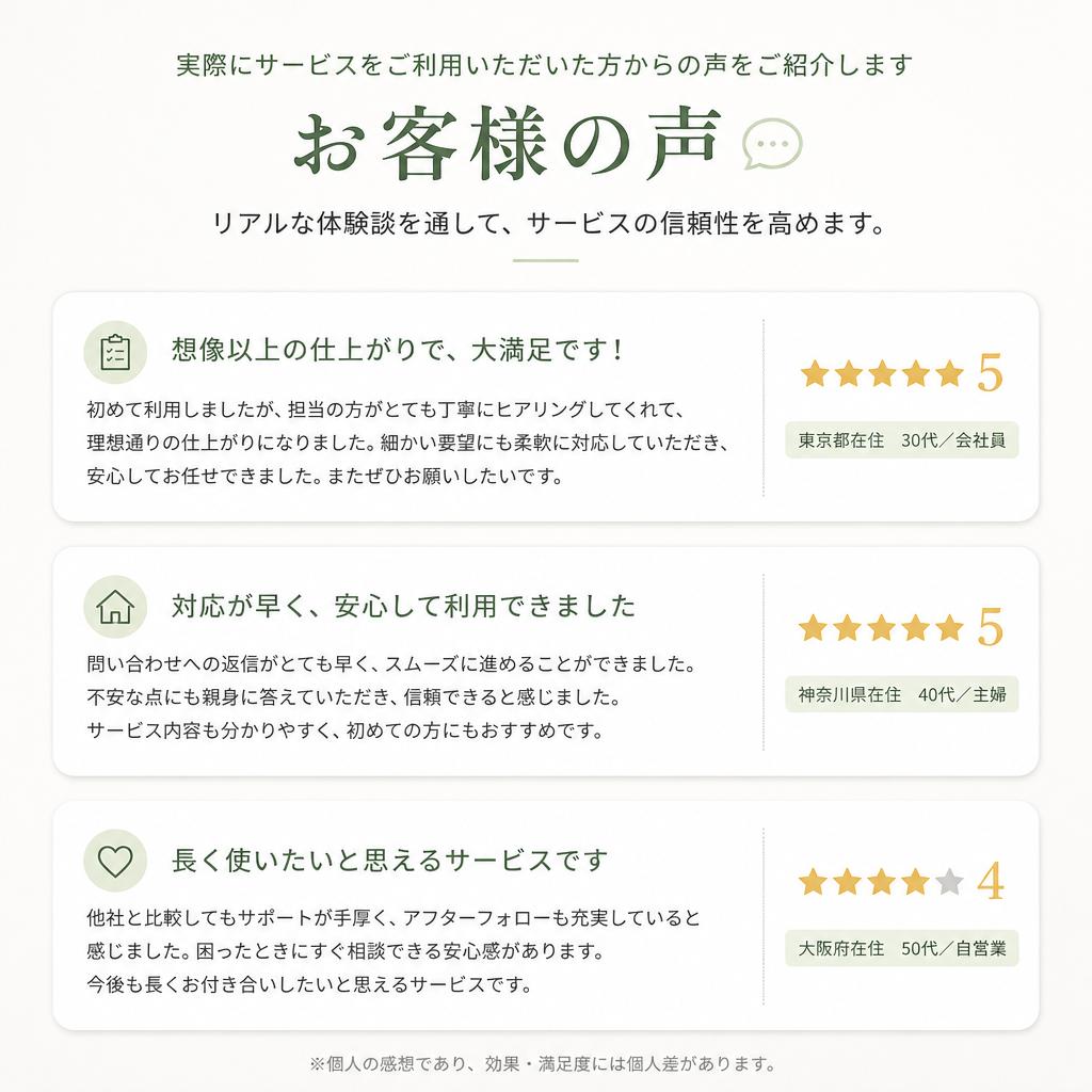 4. お客様の声