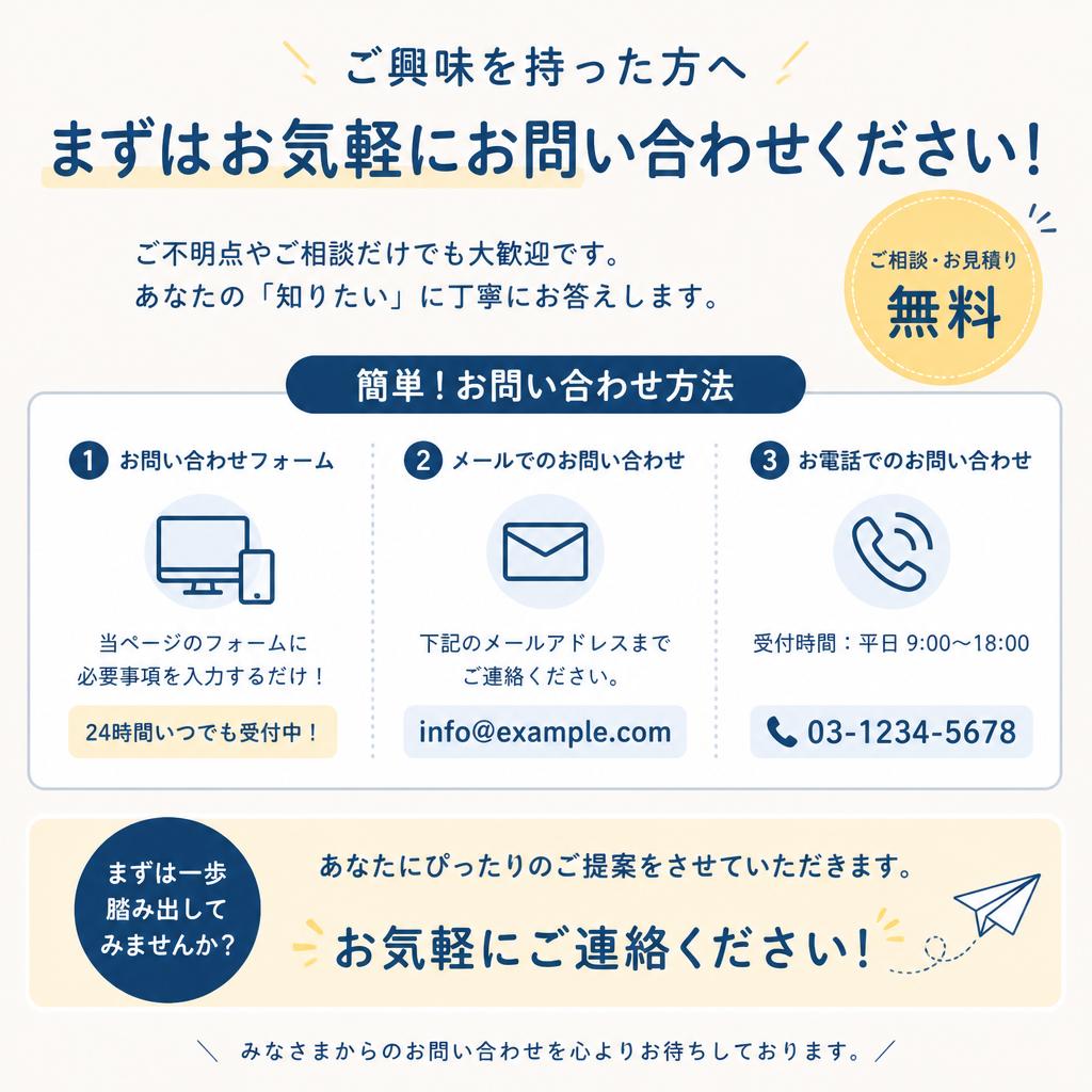 7. お問い合わせは今すぐ！
