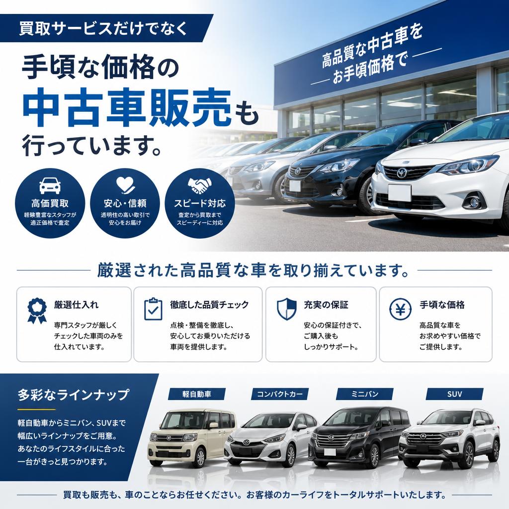 中古車販売も充実