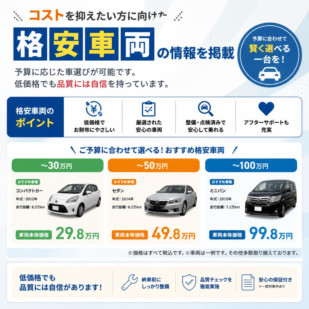 格安車両のご提案