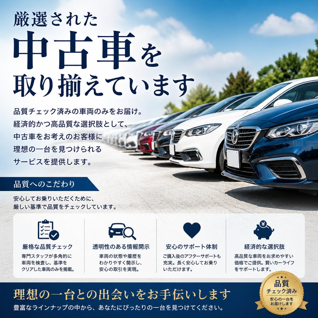 高品質な中古車販売
