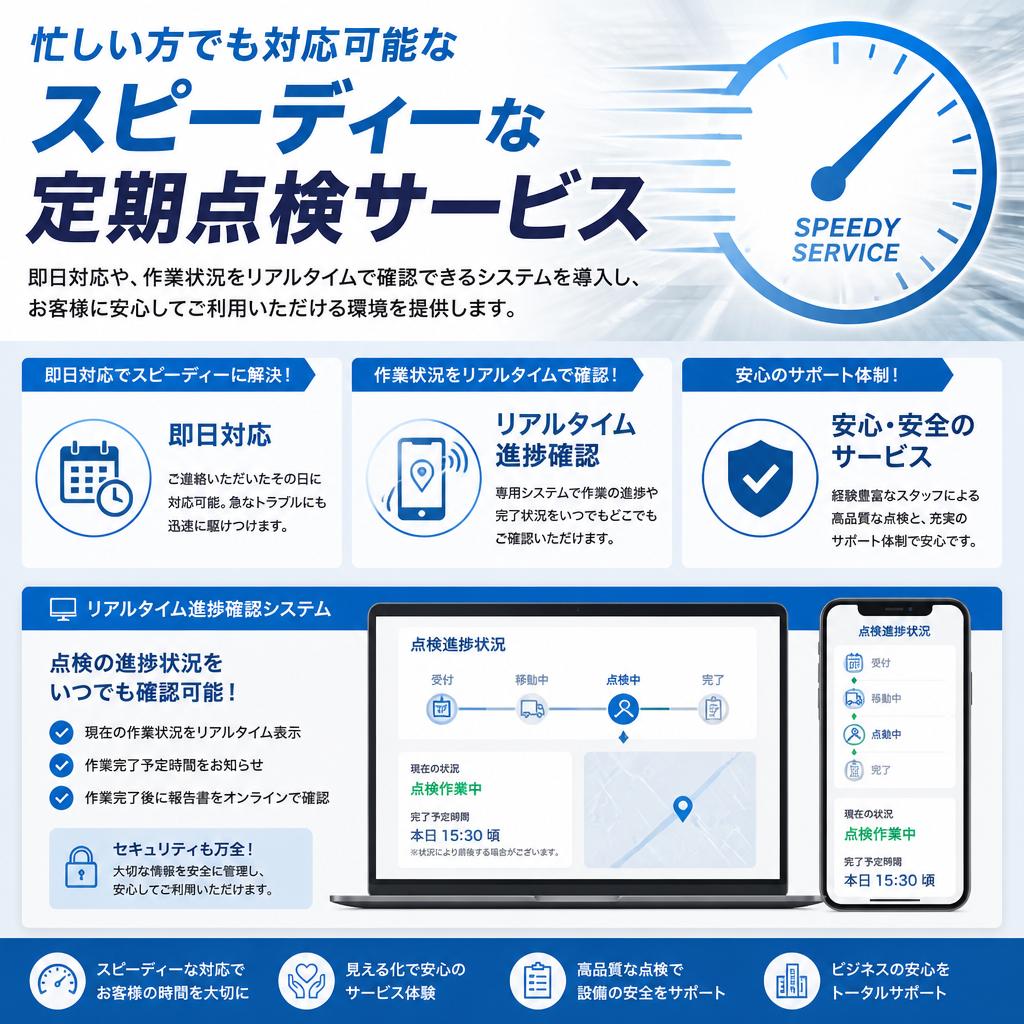 スピードと信頼の定期点検