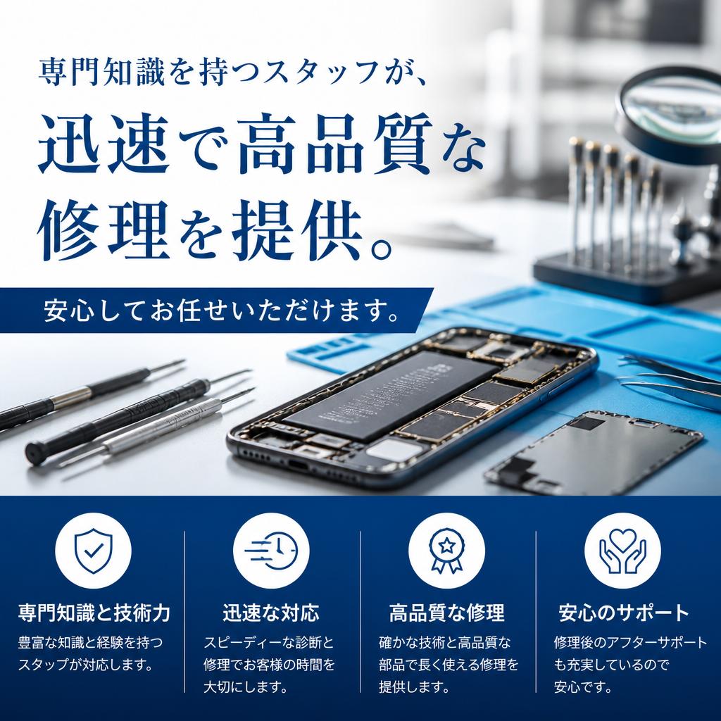 修理サービスでさらなる安心を