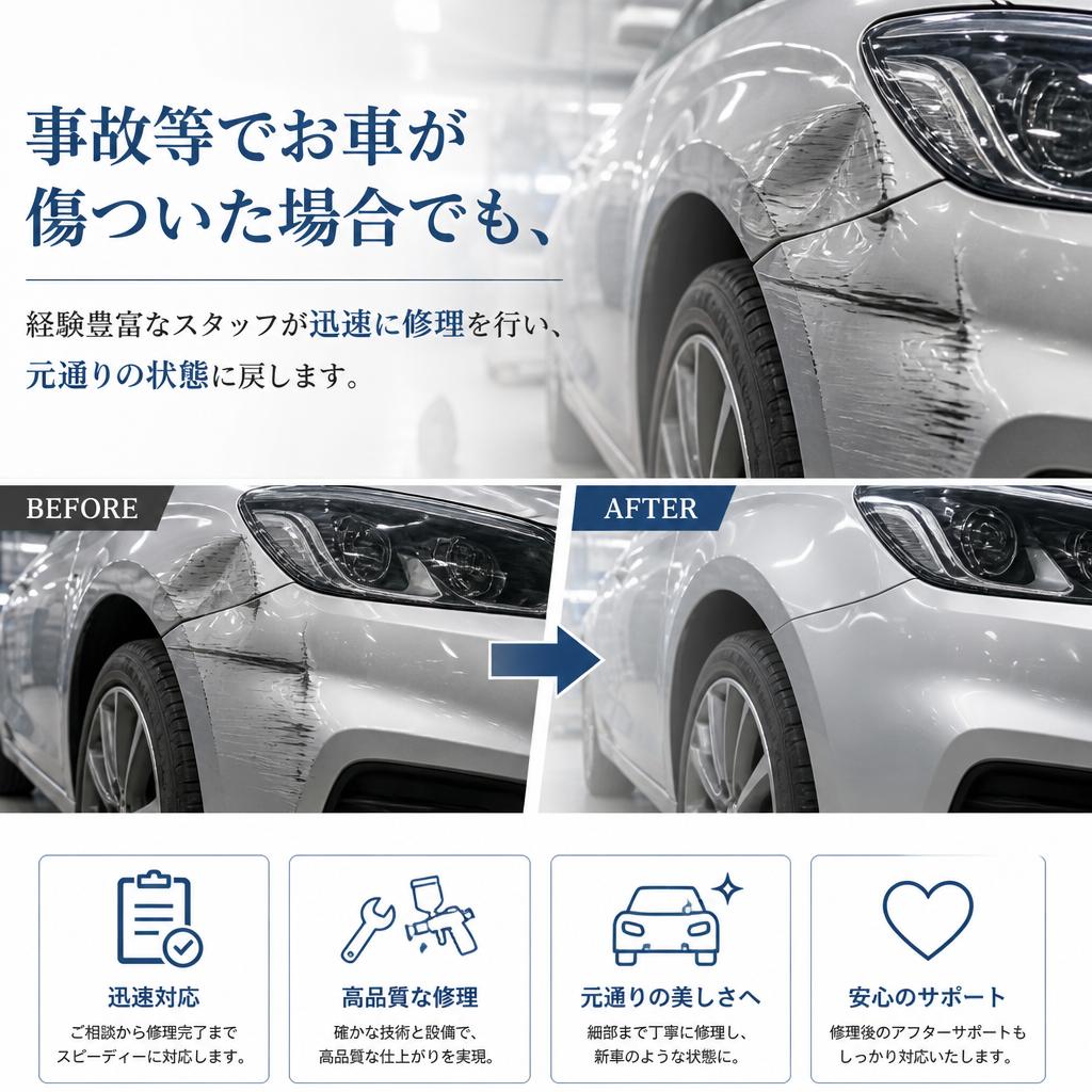 事故修理もお任せ!