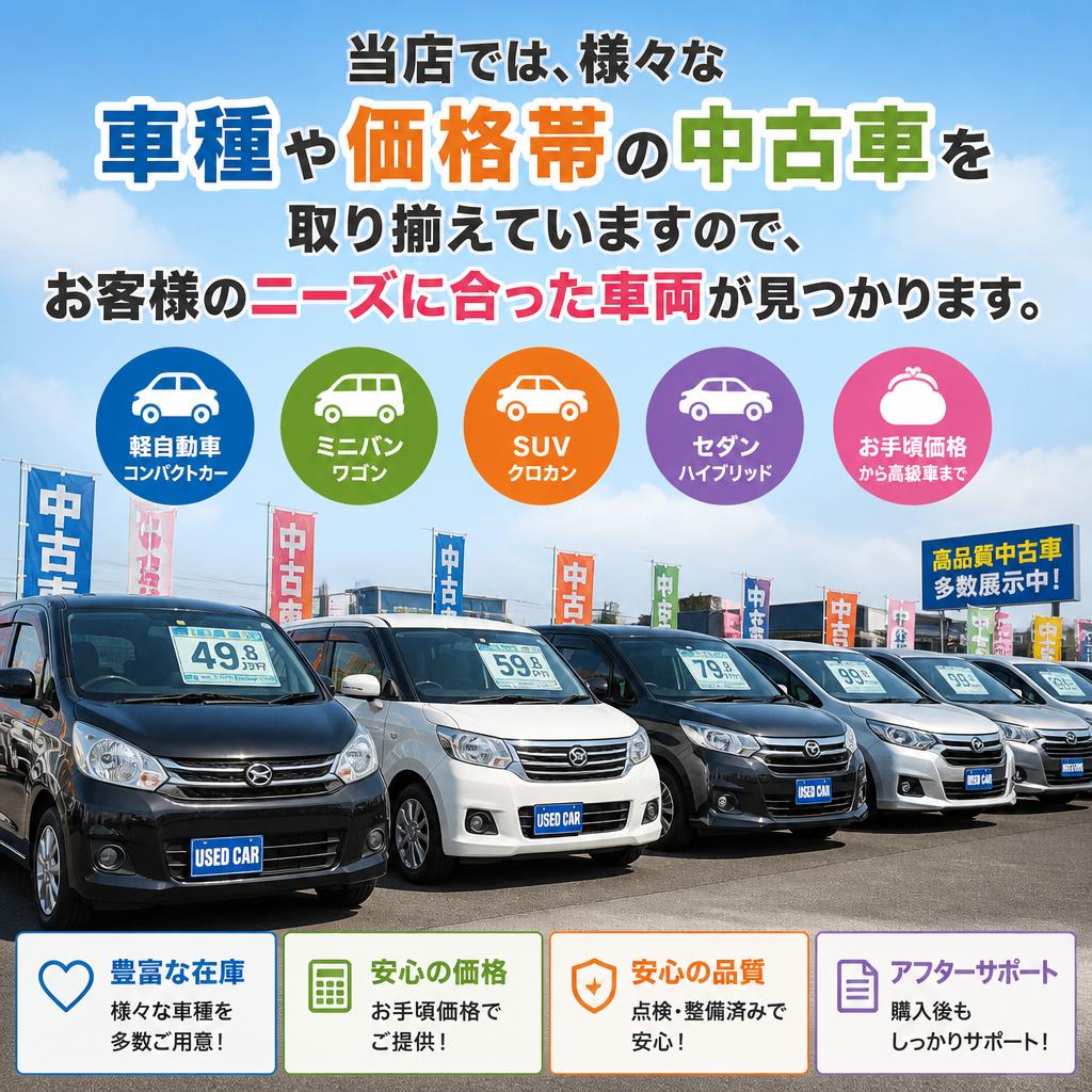 豊富な品揃え